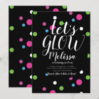 Glow Punkte Geburtstag Confetti Neon leuchten in D