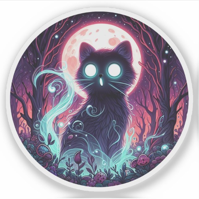 Glow Purr Aufkleber (Vorderseite)