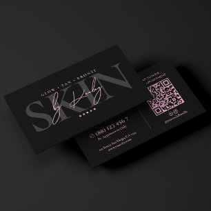 Glow-Spezialist Tan-Artist Minimal Pink Schwarz Visitenkarte
