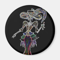 Glow Steampunk Catrina Magnet