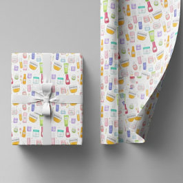 Glow Up Skincare Geschenkverpackungspapier Rolle Geschenkpapier