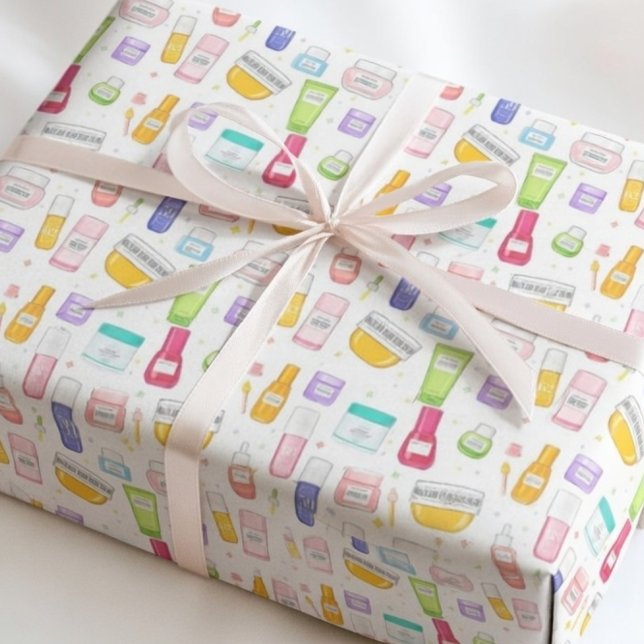 Glow Up Skincare Gift Wrap Geschenkpapier Set (Von Creator hochgeladen)