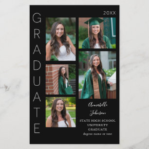 Glow - W & Black Graduate 6 Foto MED Flyer