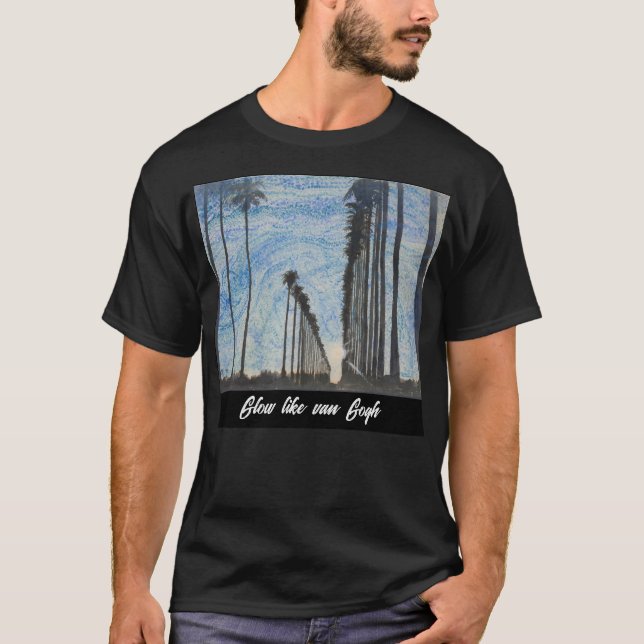 Glow wie van Gogh T-Shirt (Vorderseite)