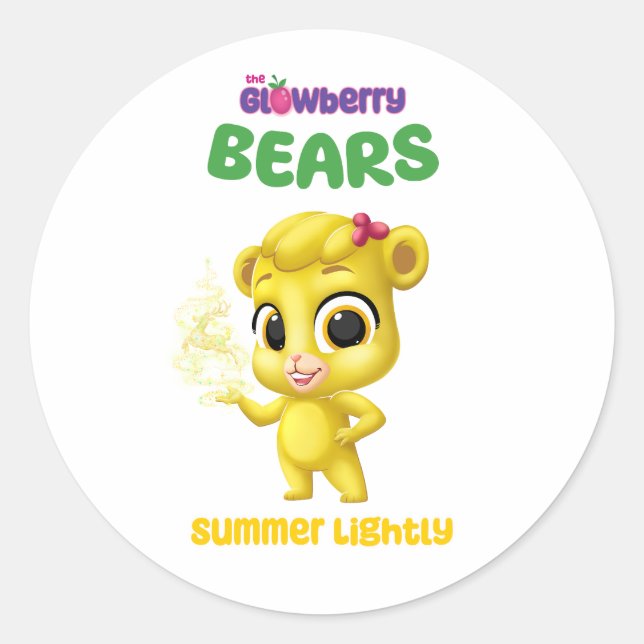 Glowberry Bears Summer Light Sticker (Vorderseite)