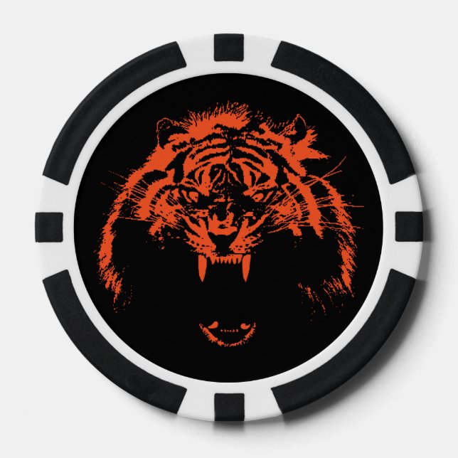 Glowees Tiger Pokerchips (Vorderseite)