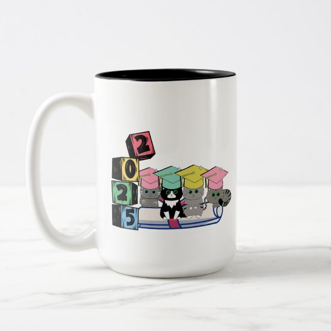 Glowin & Growin Class of 2025 Zwei-Tone-Tasse, 15  Zweifarbige Tasse (Links)