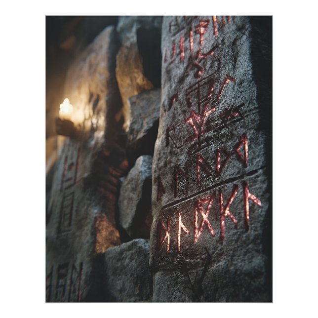 Glowing Ancient Runes Fotodruck (Vorne)