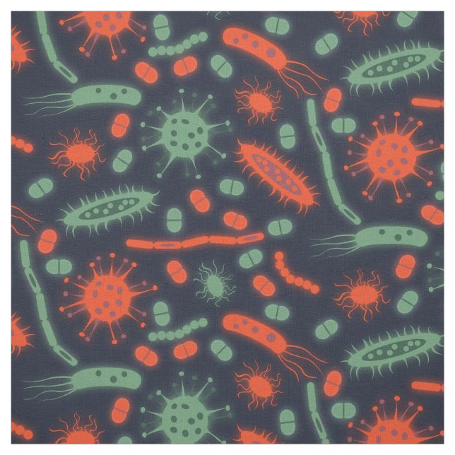 Glowing Bacteria Microorganism green red Stoff (Muster)