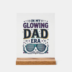 Glowing Dad Era Retro Neon Sonnenbrille Shirt_1 Acrylschild
