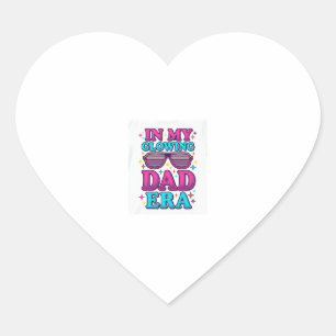 Glowing Dad Era Vintage Gravur Shirt Design_1 Herz-Aufkleber