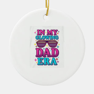 Glowing Dad Era Vintage Gravur Shirt Design_1 Keramik Ornament