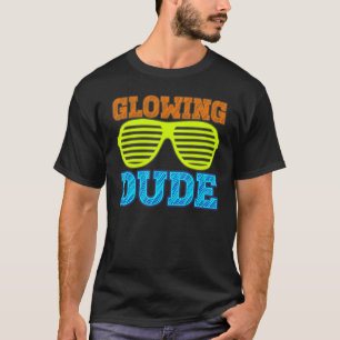 Glowing Dude Party 80er Jahre Vintage Retro farben T-Shirt