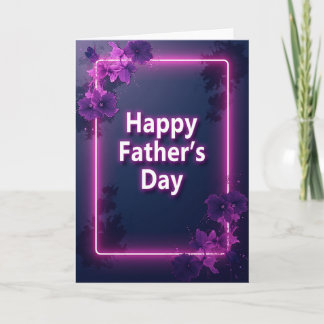 Glowing Fathers Day Message Card Karte