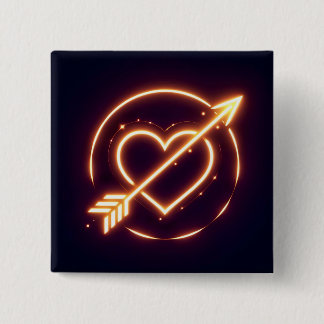 glowing image of a heart with cupid's arrow button