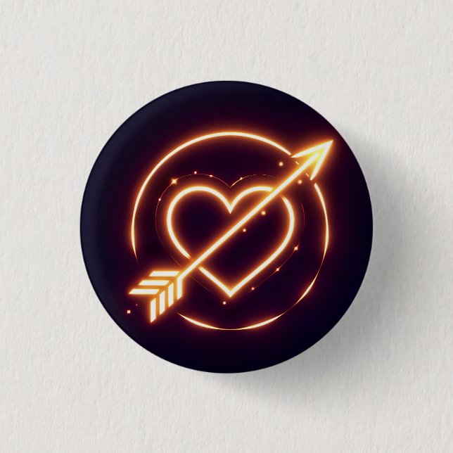 glowing image of a heart with cupid's arrow button (Vorderseite)