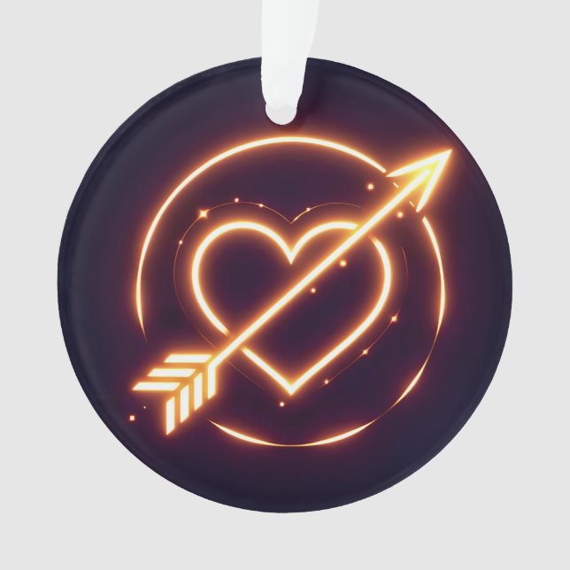 glowing image of a heart with cupid's arrow ornament (Vorderseite)