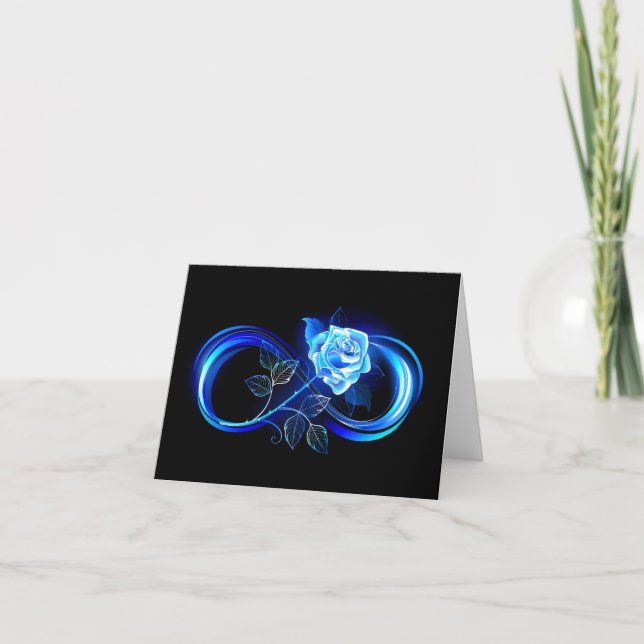 Glowing infinity with blue rose (Vorderseite)