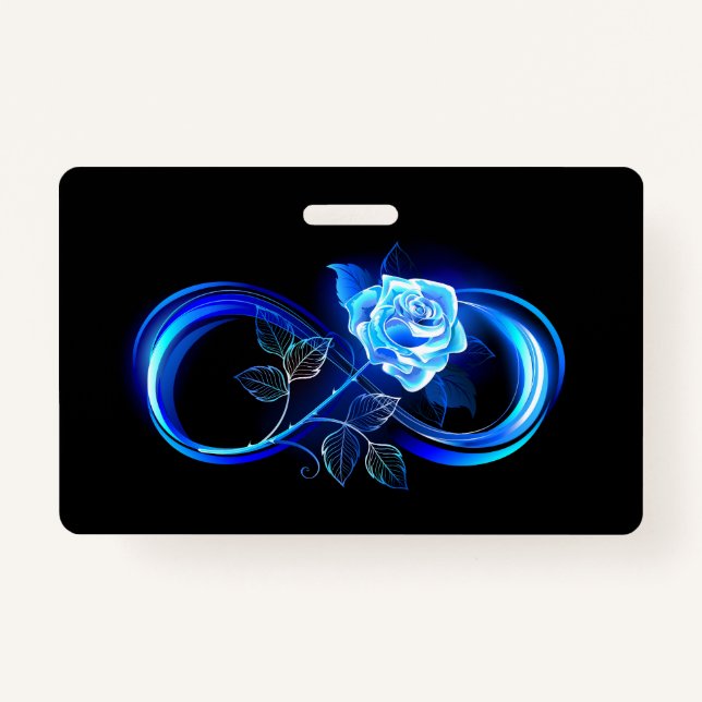 Glowing infinity with blue rose ausweis (Vorderseite)