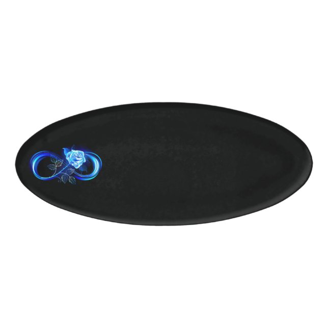 Glowing infinity with blue rose namenschild (Vorderseite)