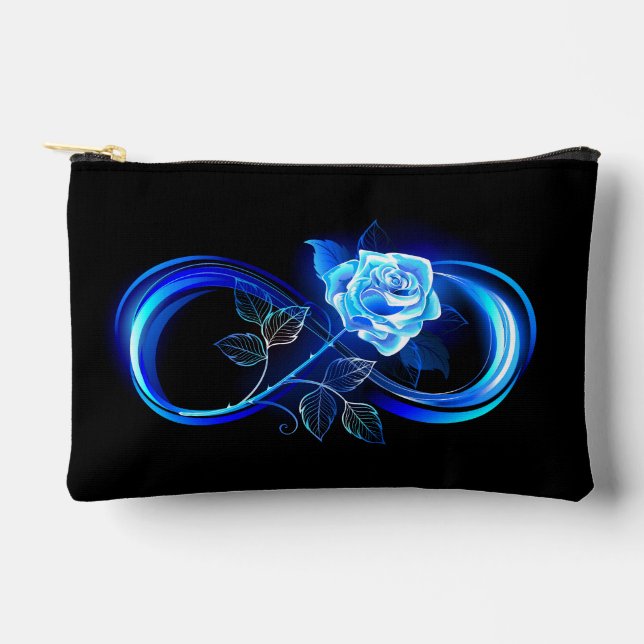 Glowing infinity with blue rose zubehörtasche (Vorderseite)