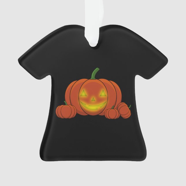 Glowing Jack-o'-Lantern Pumpkin Ornament (Vorderseite)
