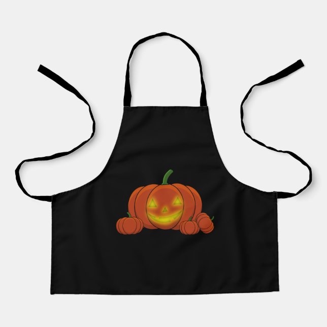 Glowing Jack-o'-Lantern Pumpkin Schürze (Vorderseite)