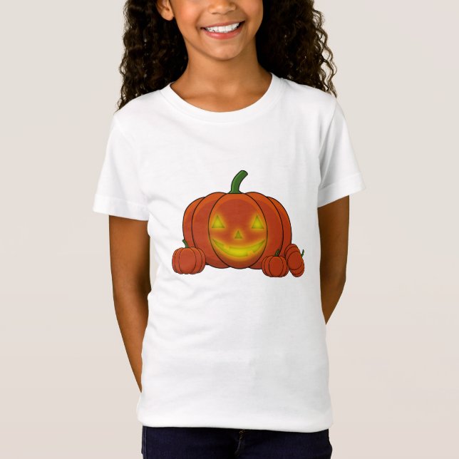 Glowing Jack-o'-Lantern Pumpkin T-Shirt (Vorderseite)