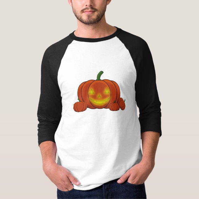 Glowing Jack-o'-Lantern Pumpkin T-Shirt (Vorderseite)