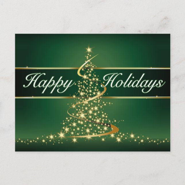 Glowing Lights Happy Holidays Postcard Feiertagspostkarte (Vorderseite)