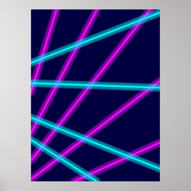 Glowing Lines Poster (Vorne)