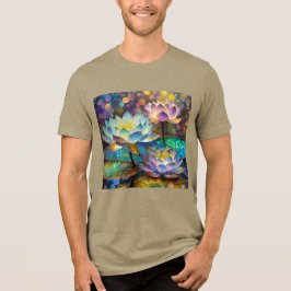 Glowing Lotus Flowers Trio Tri-Blend Shirt
