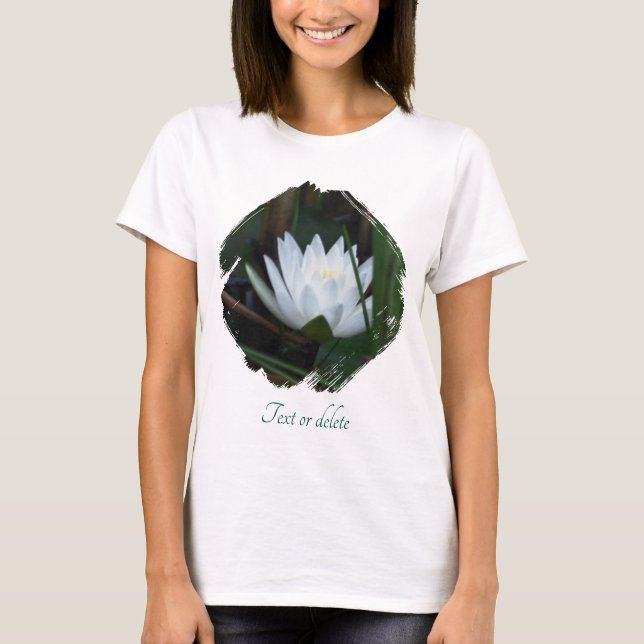 Glowing Lotus Water Lily Floral Personalized T-Shirt (Vorderseite)