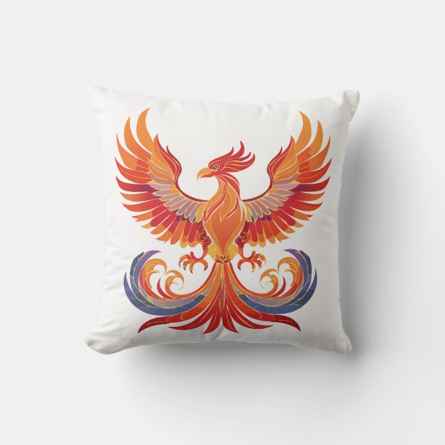Glowing mythological Fantasy Phoenix Bird Kissen (Vorderseite)