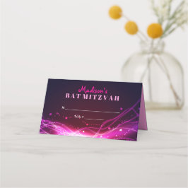 GLOWING NEON STARS Bat Mitzvah Sitzplatz Escort Platzkarte