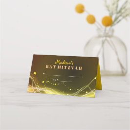 GLOWING NEON STARS Bat Mitzvah Sitzplatz Escort Platzkarte