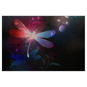 Glowing red dragonfly stoff