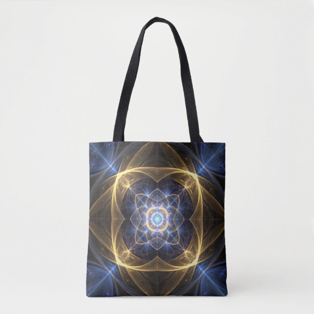 Glows Blue Fraktal Energy Tasche (Vorderseite)
