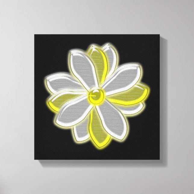 Glows Daisy Blume Canvas Print Leinwanddruck (Vorderseite)