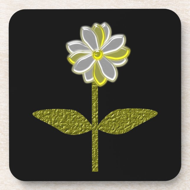 Glows Daisy Blume Cork Untersetzer (Vorderseite)