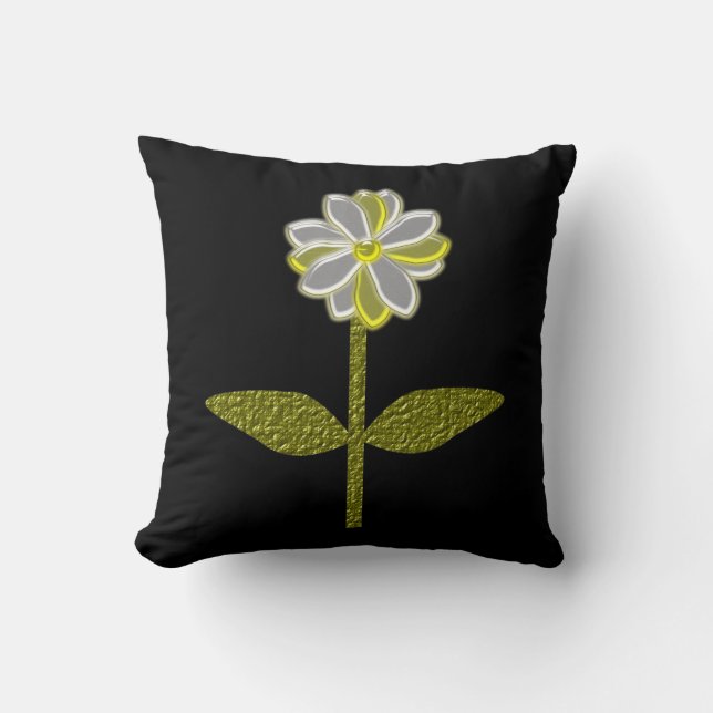 Glows Daisy Blume Kissen (Vorderseite)