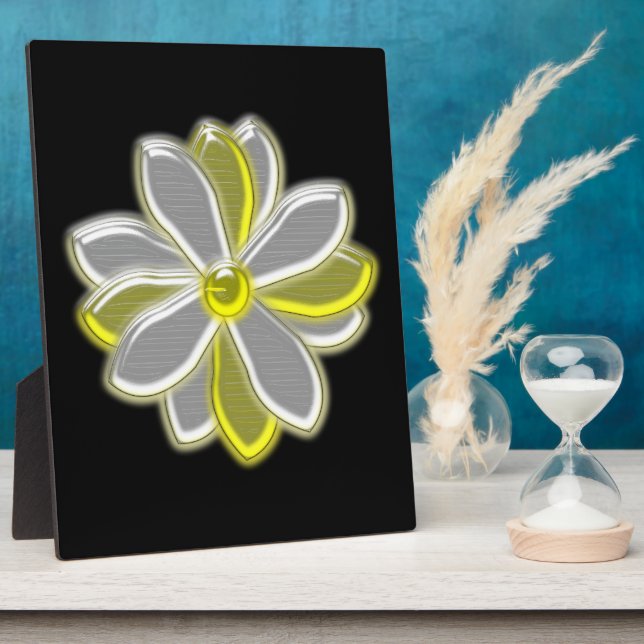 Glows Daisy Blume Plaque Fotoplatte (Seite)
