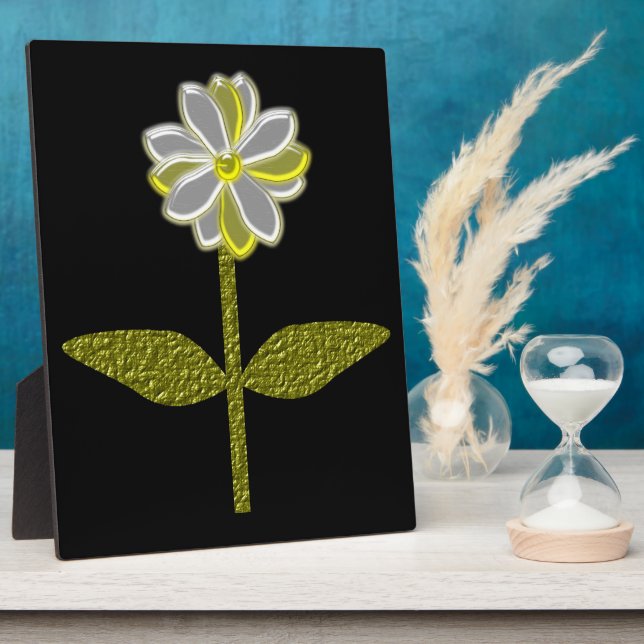 Glows Daisy Blume Plaque Fotoplatte (Seite)