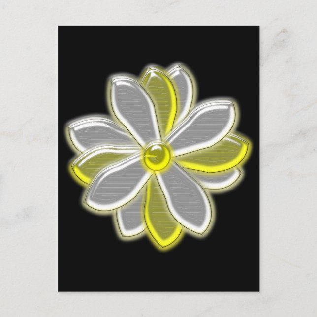 Glows Daisy Blume Postcard Postkarte (Vorderseite)