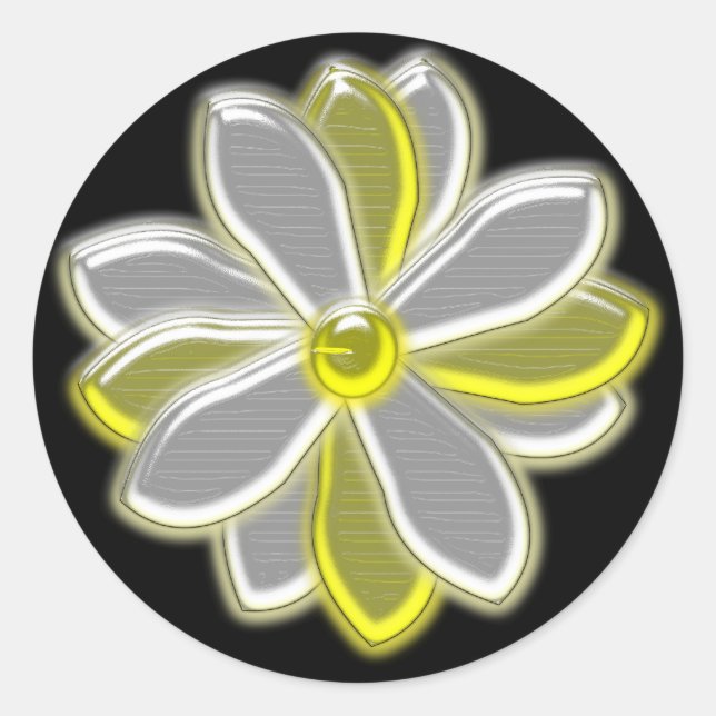Glows Daisy Blume Sticker (Vorderseite)