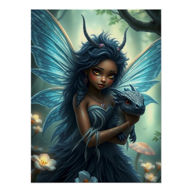 Glows Dragon Fairy Art Poster (Vorderseite)