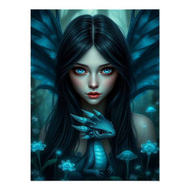 Glows Dragon Fairy Art Poster (Vorderseite)