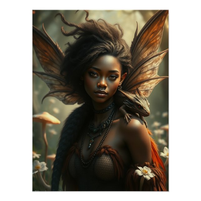 Glows Dragon Fairy Art Poster (Vorderseite)