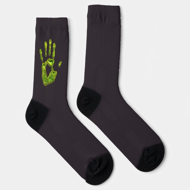 Glows Ghoul Handprint Socken (Rechts)