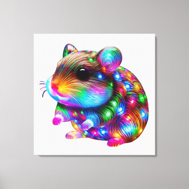 Glows Hamster Leinwanddruck (Vorderseite)